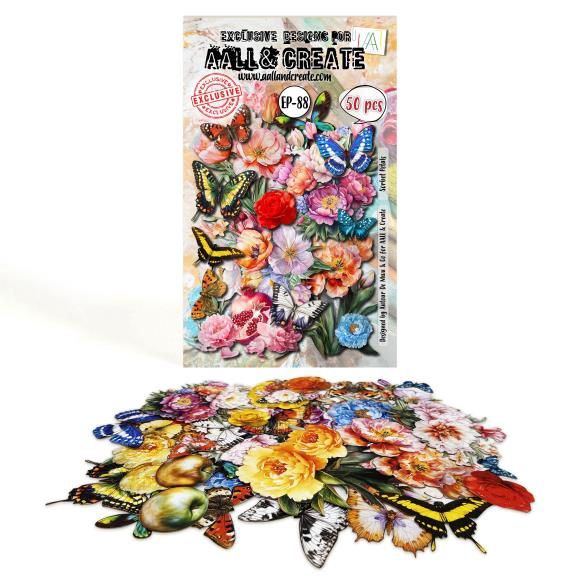 AALL And Create Ephemera Die-Cuts A6 Sorbet Petals