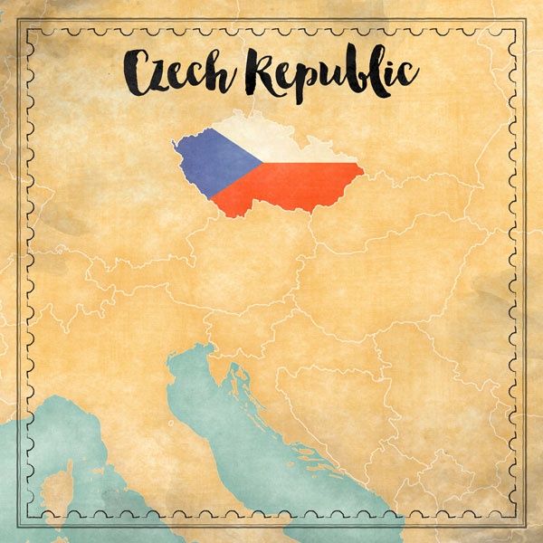 Czech Republic Map Sights Double-Sided Paper 12 x 12