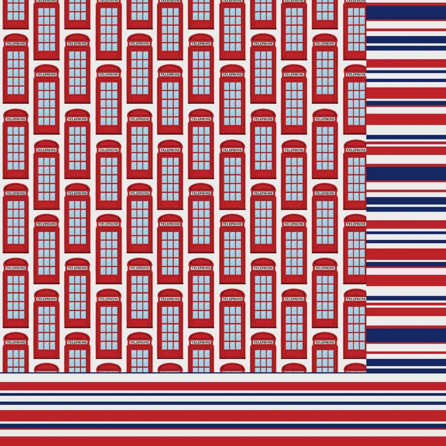 Jolly Ole London Collection Phone Booth 12 X 12 Double-Sided Scrapbook Paper