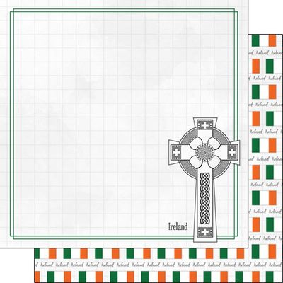 Ireland Adventure Celtic Cross Paper 12 x 12