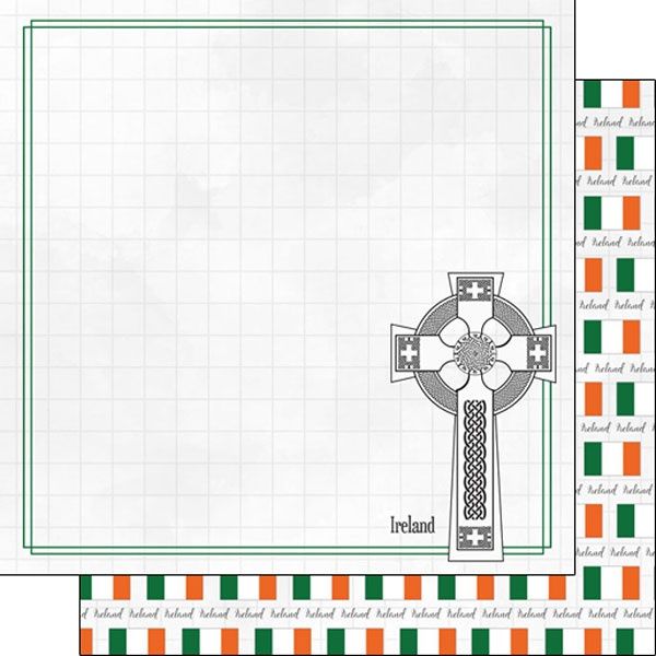 Ireland Adventure Celtic Cross Paper 12 x 12