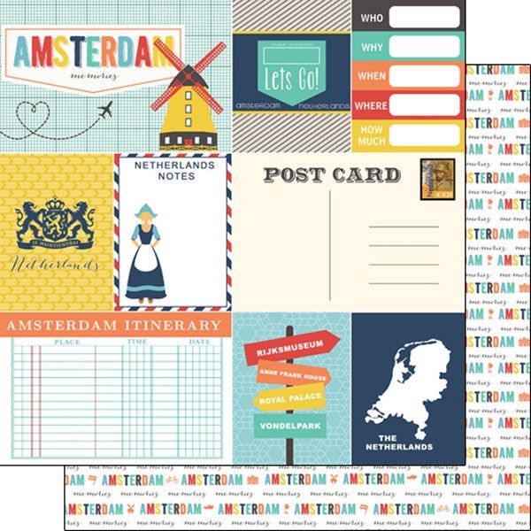 Amsterdam Memories Journal DS Double-Sided Paper 12 x 12