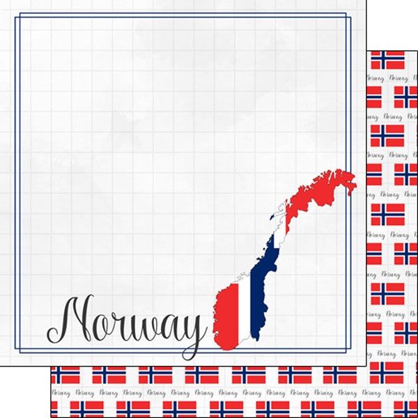 Norway Adventure Border Double-Sided Paper 12 x 12
