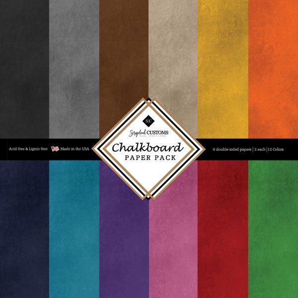 Chalkboard Paper Pack Double-Sided 12x12