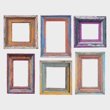 Beautifully Imperfect Chipboard Frames from the Beautifully Imperfect Collection - 6 pc