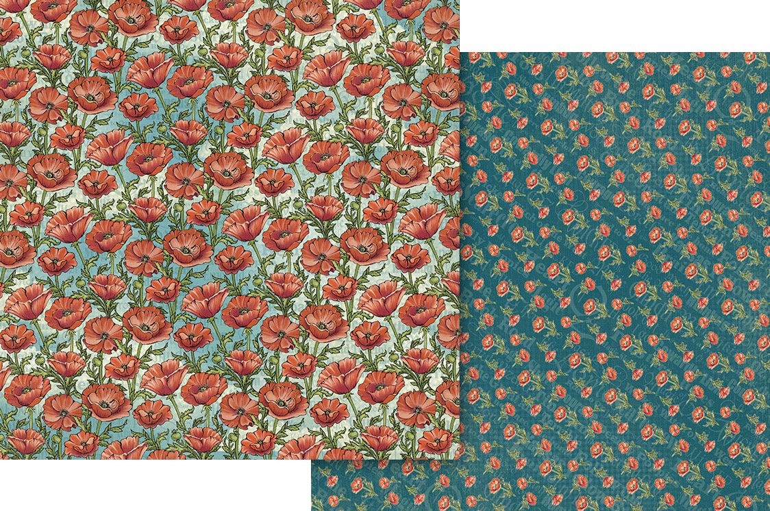 Field of Poppies 12×12 Paper