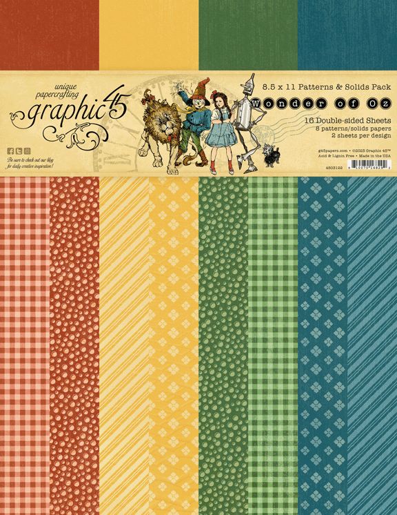 Wonder of Oz 8.5 x 11 Patterns &amp; Solids Pack