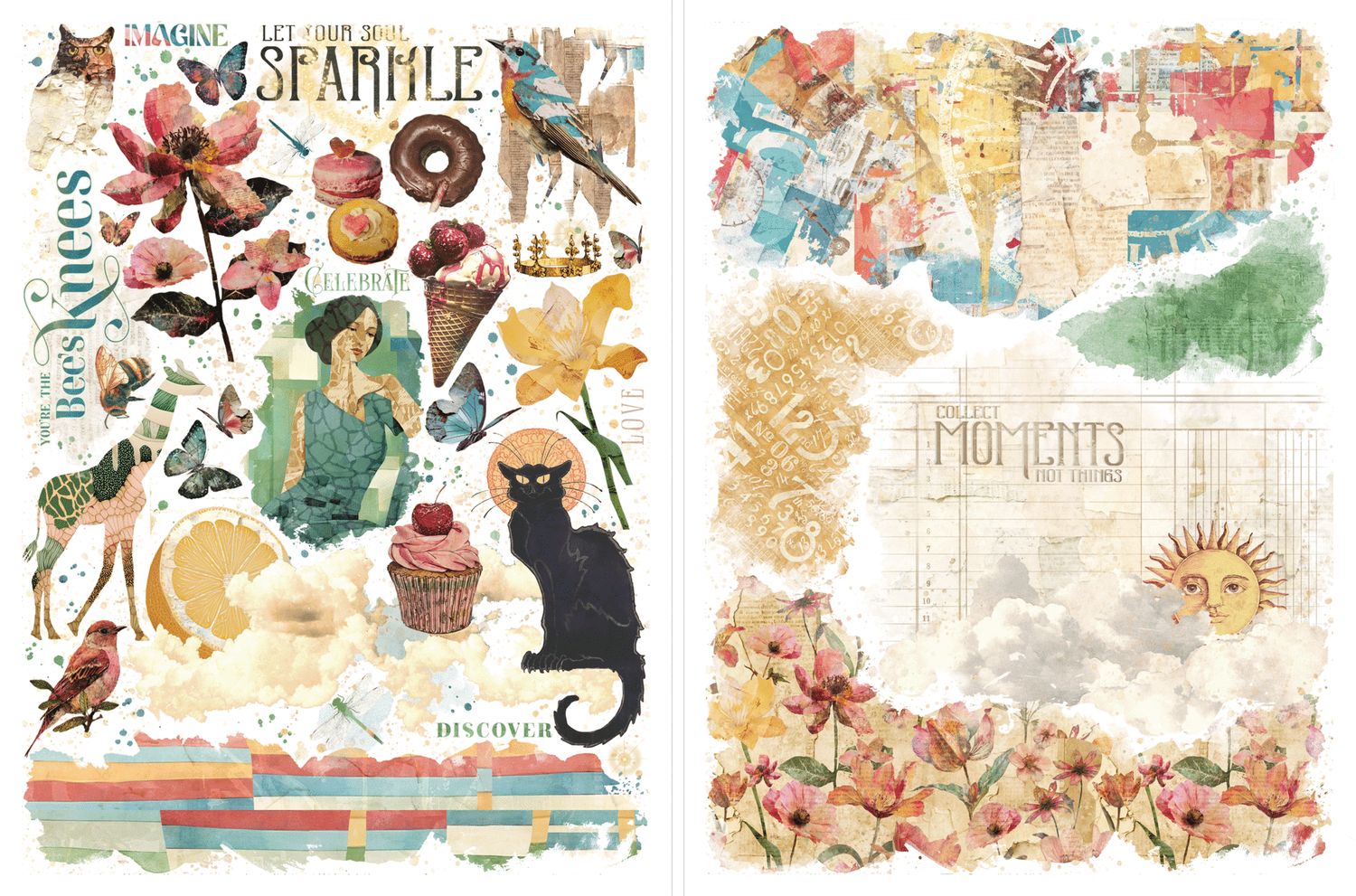 Journaling Through Time Rub-on Transfers