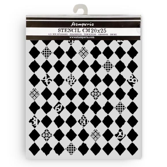 Stamperia Furry Friends Stencil Rhombus Pattern