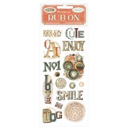 Stamperia Furry Friends Rub-On 4&quot;X8.5&quot; Writings