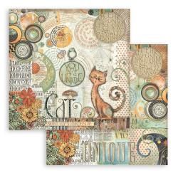 Stamperia Furry Friends Double-Sided Cardstock 12&quot;X12&quot; You are unique cat