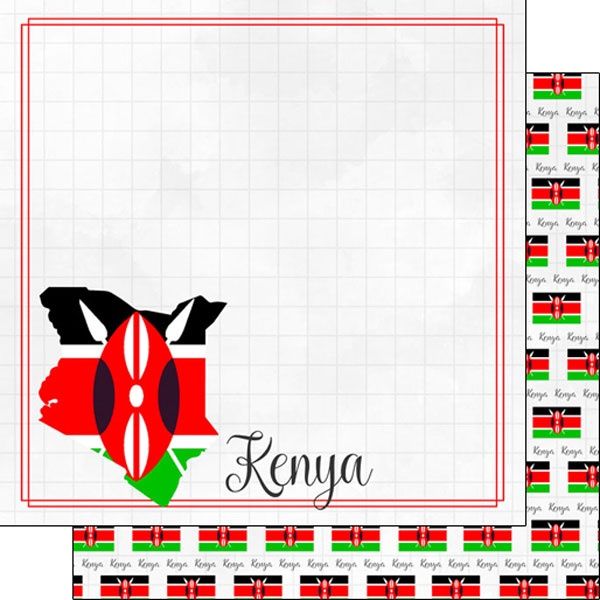 Kenya Adventure Border Double-Sided Paper 12 x 12