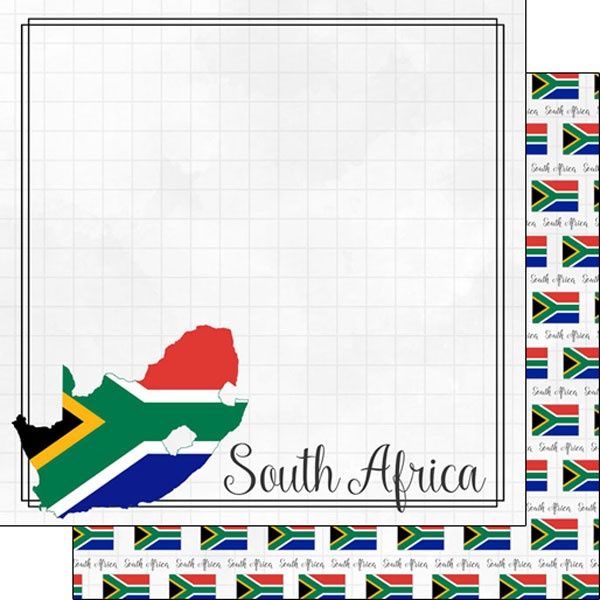 South Africa Adventure Border Paper 12 x 12