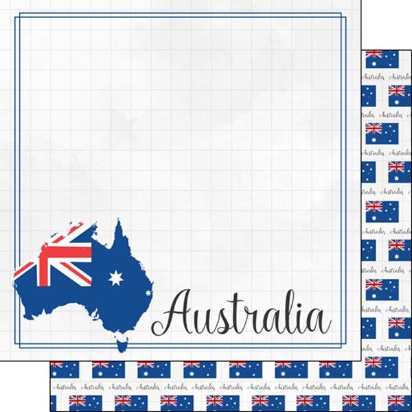 Australia Adventure Border Paper 12 x 12