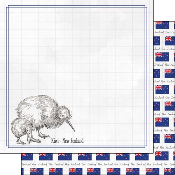 New Zealand Kiwi Adventure Paper 12 x 12