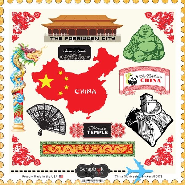 China - Sightseeing Stickers