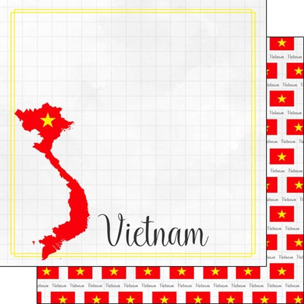 Vietnam Adventure Border Double-Sided Paper 12 x 12
