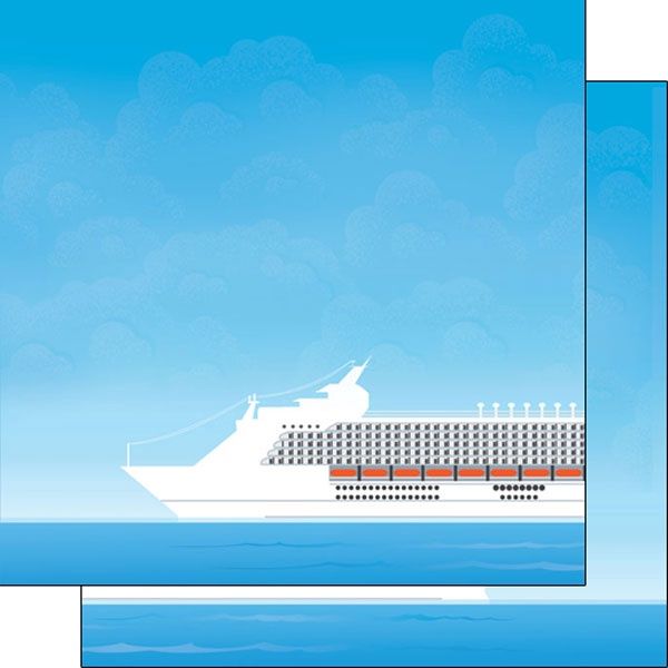 Cruise Ship Bow &amp; Stern DS Double-Sided Paper 12 x 12