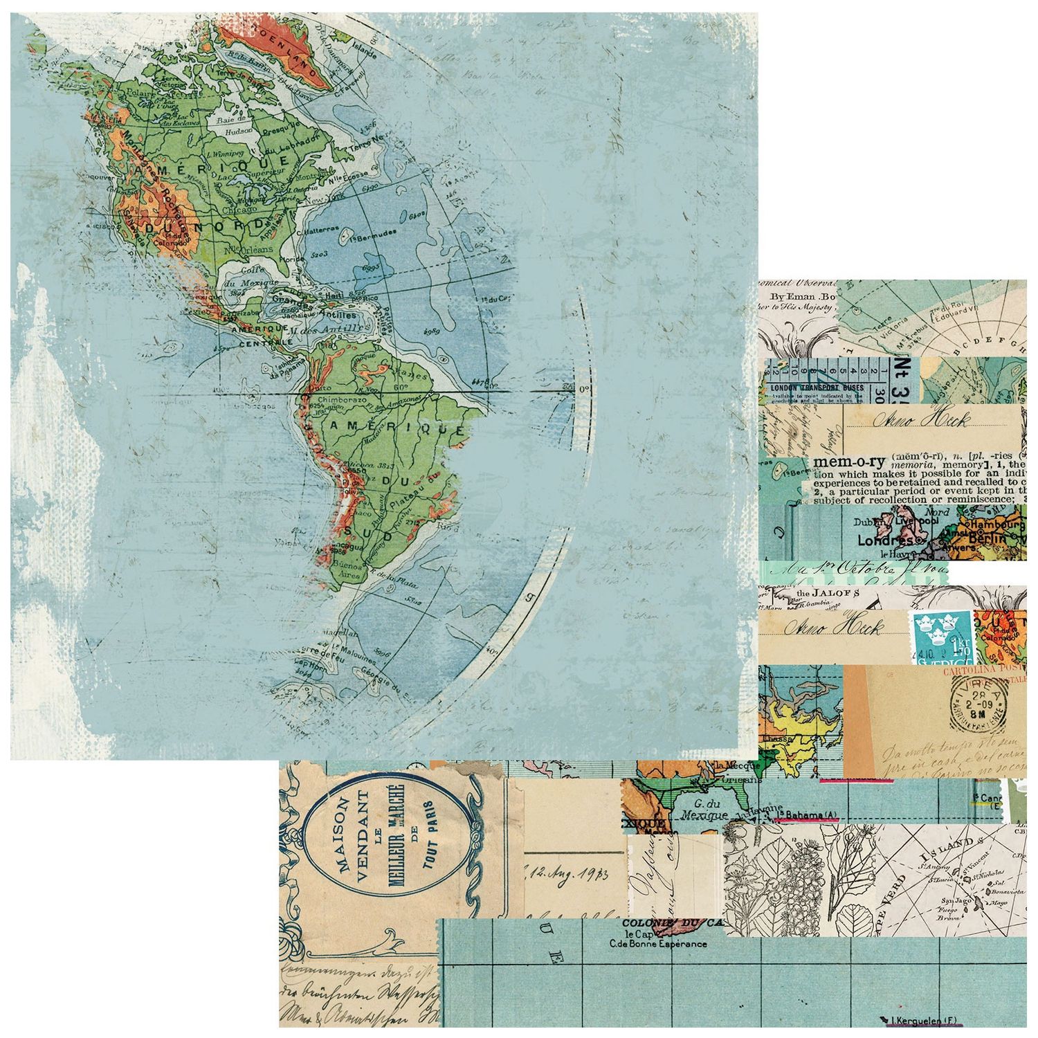 Wherever Double-Sided Cardstock 12&quot;X12&quot;-The World Awaits