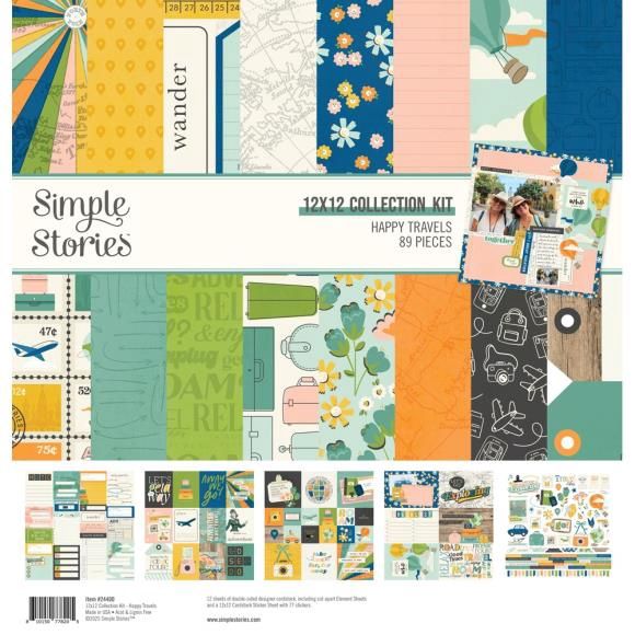 Simple Stories Collection Kit 12&quot;X12 Happy Travels