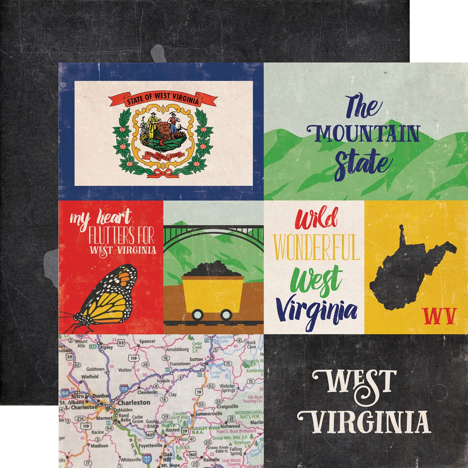 Stateside: West Virginia 12x12 Patterned Paper