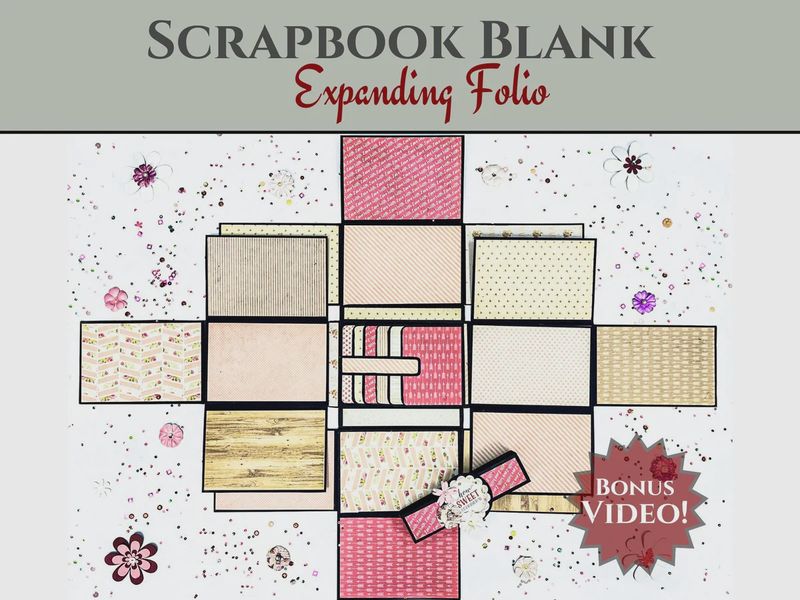 CrafTreat Scrapbook Blank Precut Album Base - Expanding Folio - White