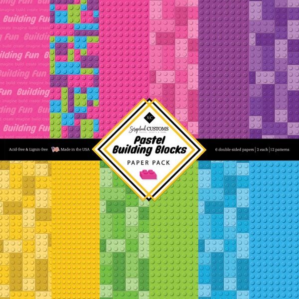 Pastel Building Blocks 12x12 Paper Pack