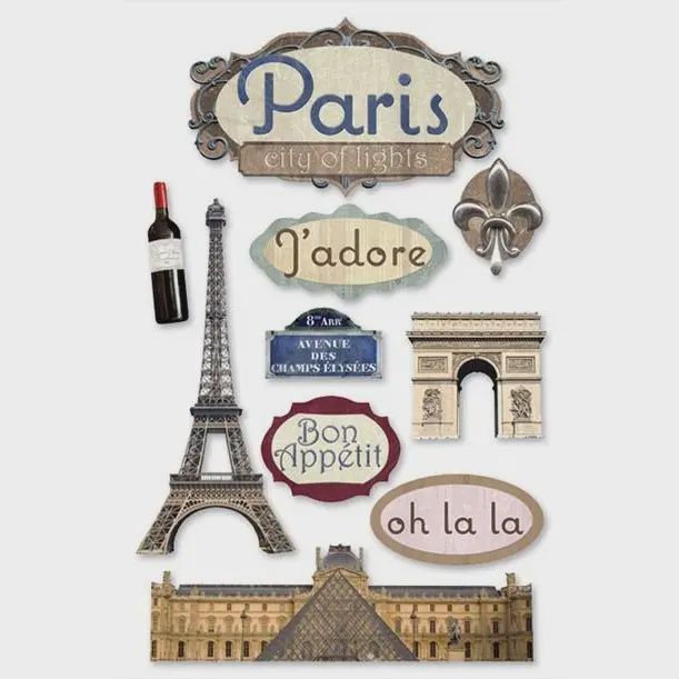 Paris Dimensional Stickers