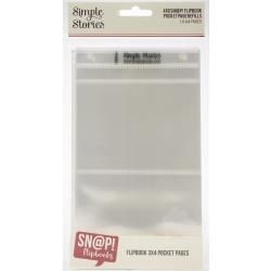 Simple Stories Sn@p! Pocket Pages For 4&quot;X6&quot; Flipbooks 10/Pkg (2) 3&quot;X4&quot; Pockets