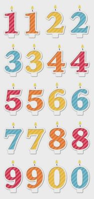 Puffy Stickers - Numbered Candles