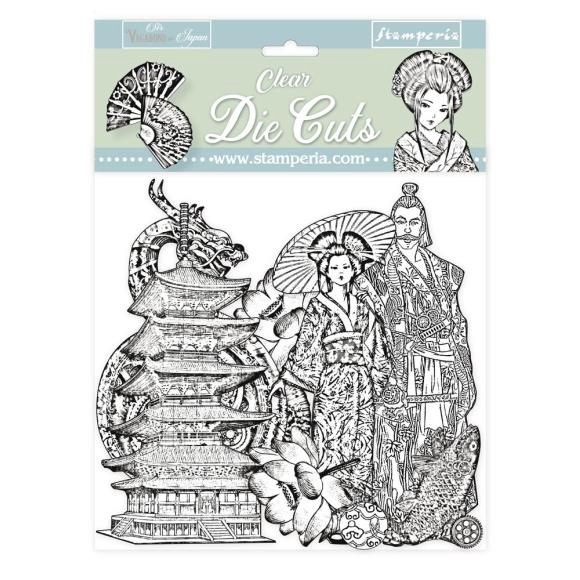 Stamperia Clear Die-Cuts Sir Vagabond In Japan Black &amp; White