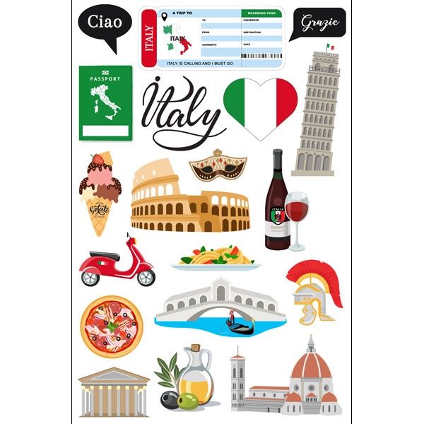 Italy Embellishments Pack