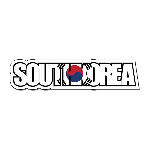 South Korea Flag Word - Laser