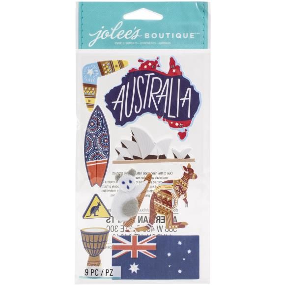 Jolee&#39;s Boutique Themed Embellishments 9/Pkg Australia
