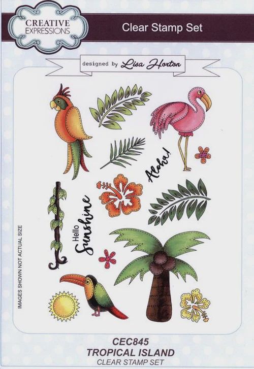 Creative Expressions - Tropical Island Clear Stamp Set