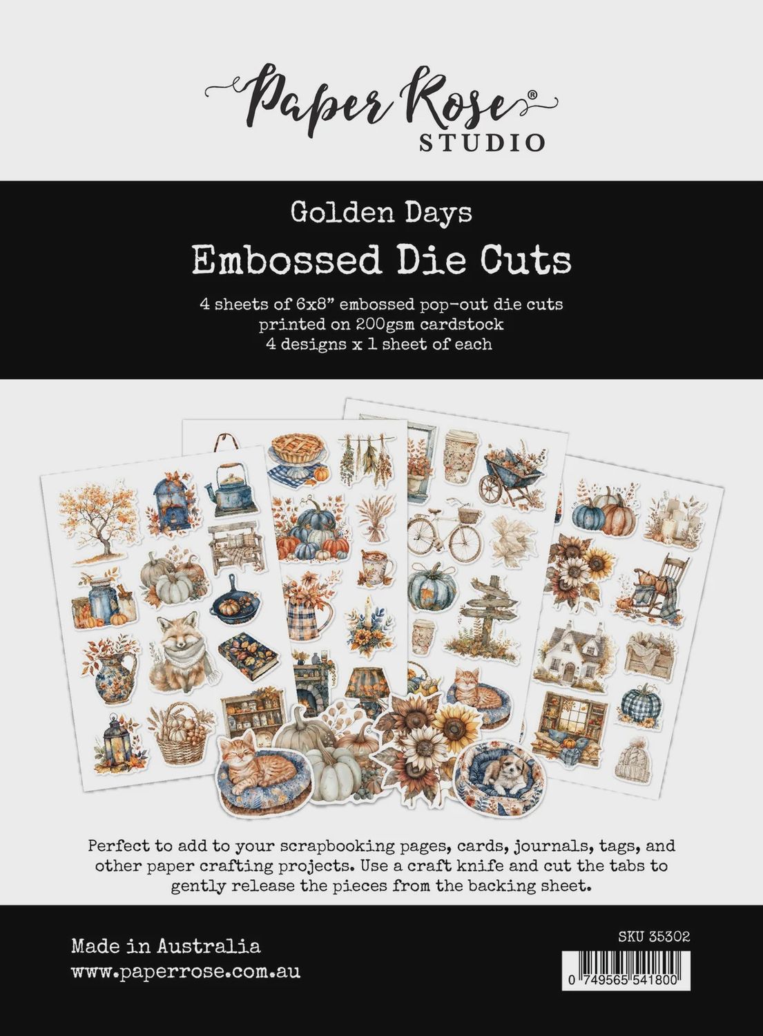 Golden Days Embossed Die Cuts