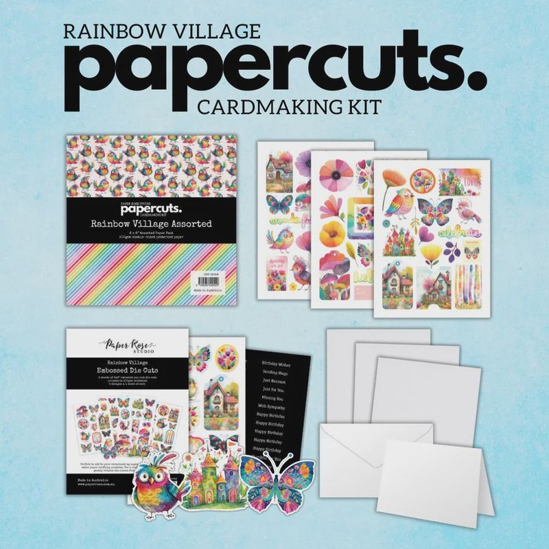 Rainbow Village Papercuts Cardmaking Kit