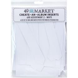 49 And Market Create-An-Album Foundation Inserts Assort 2 White