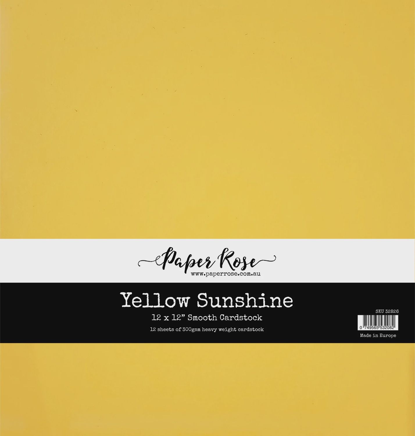 Yellow Sunshine Smooth Cardstock 12x12&quot; 12 sheets