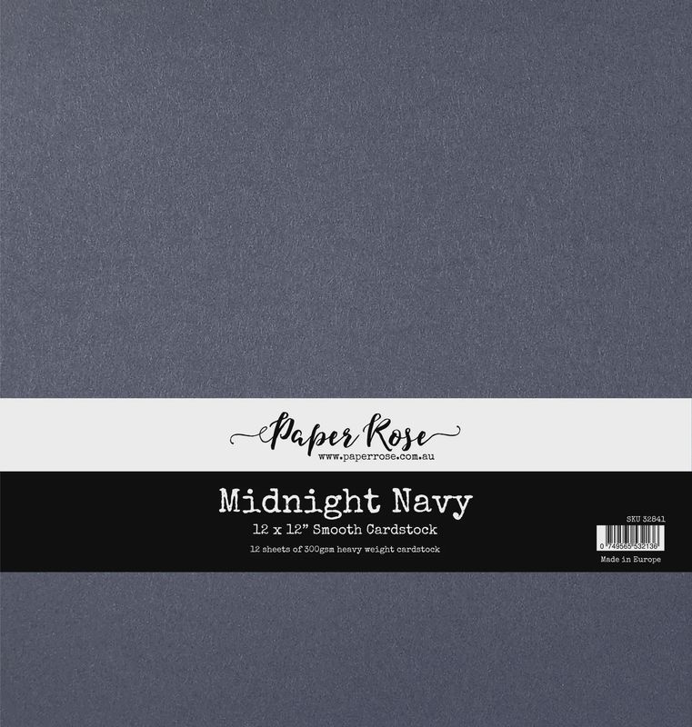 Midnight Navy Smooth Cardstock 12x12&quot; 12 sheets