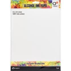 Tim Holtz Alcohol Ink White Yupo Paper 86lb 5/Pkg