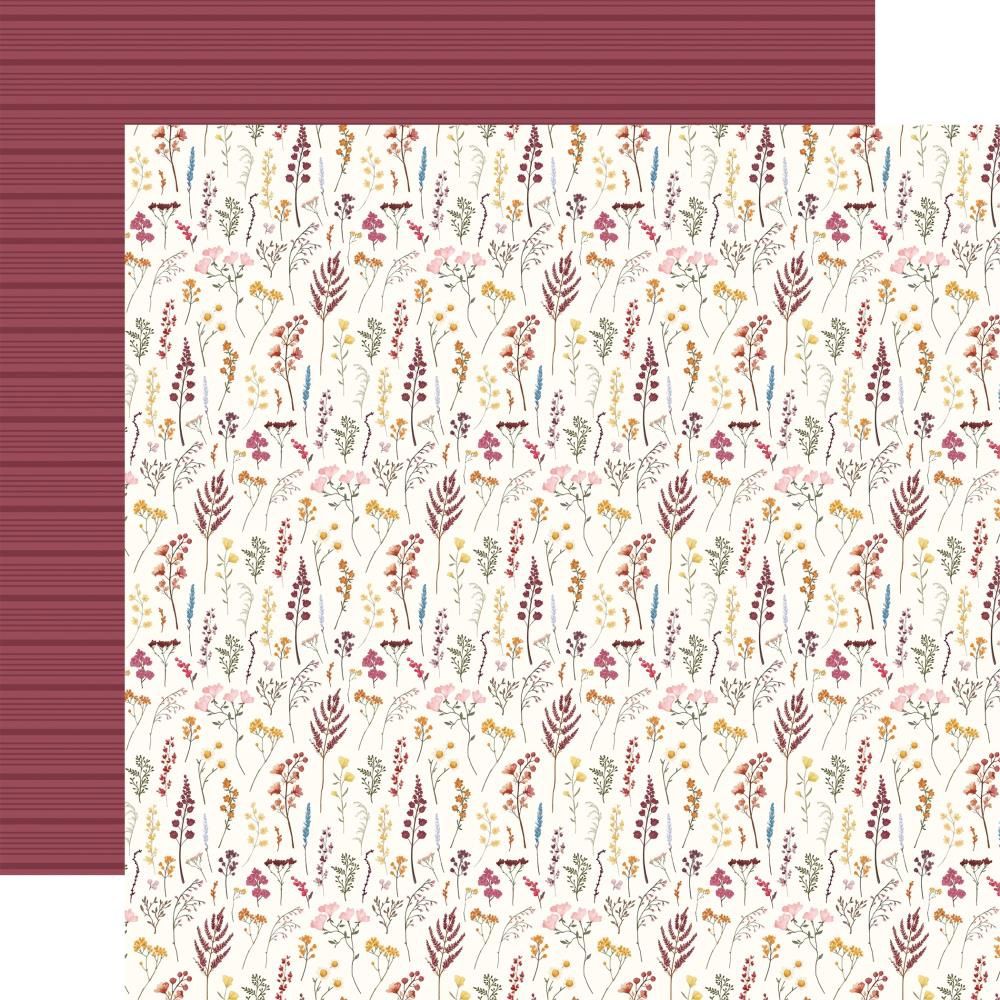 Pressed Floral Double-Sided Cardstock 12&quot;x12&quot; Dried Wildflowers