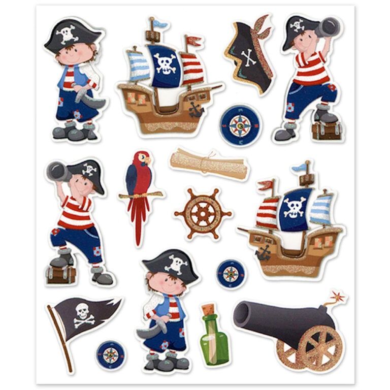 MultiCraft – Forever in Time – Handmade Stickers – Pirate Fun