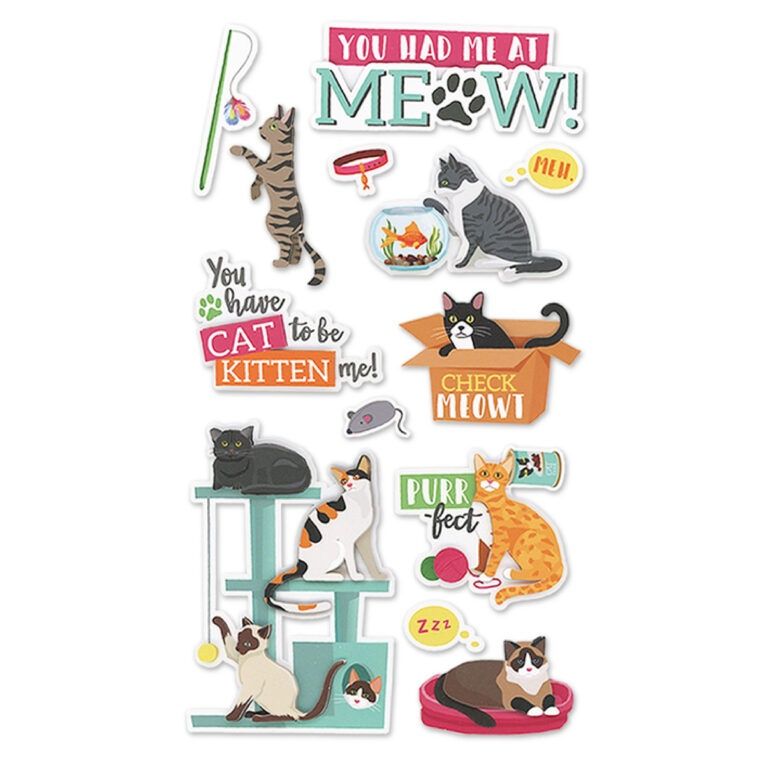 MultiCraft – Forever in Time – Handmade Stickers – Cat World