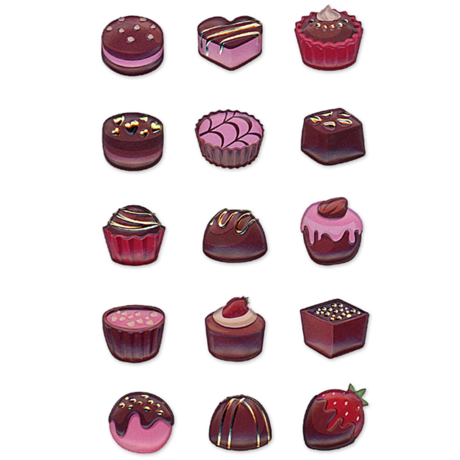 MultiCraft – Forever in Time – Puffy Stickers – Touch of Strawberry