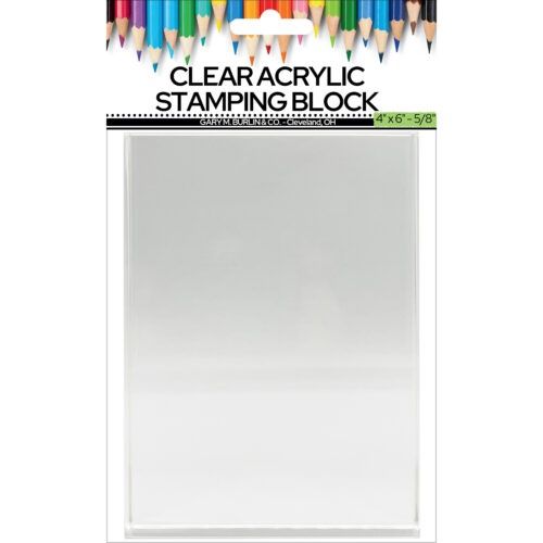 Gary Burlin – Clear Acrylic Stamping Block (4″x6″)