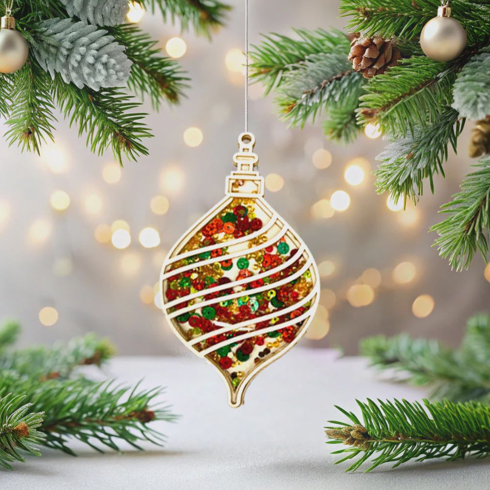 CrafTreat 3D Shaker Chipboard - Bauble