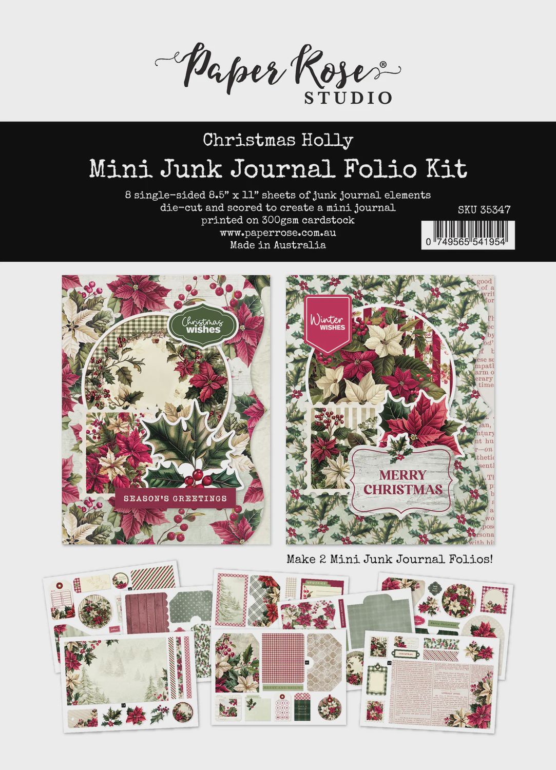Christmas Holly Mini Folio Kit