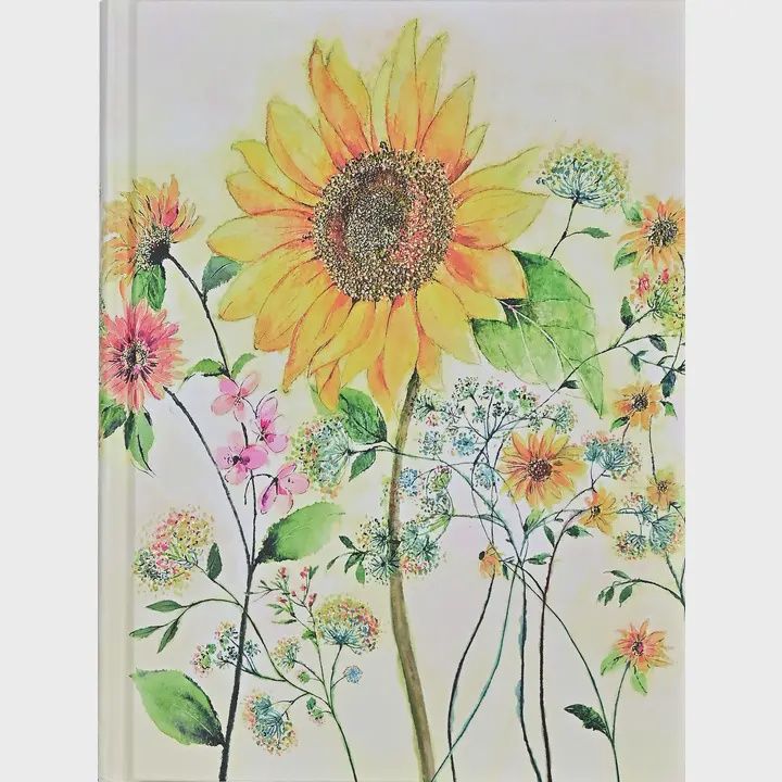 Watercolor Sunflower Journal