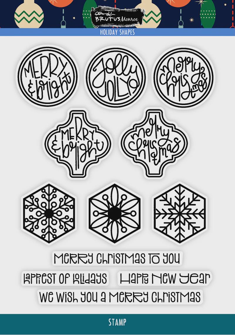 Holiday Shapes | 6x8 Stamp Set